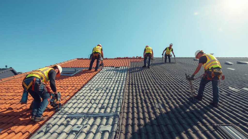 Professional roof repair services in Hilton