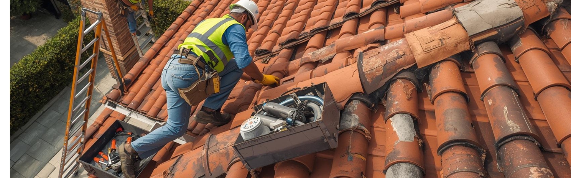 Tile roof repair services in Hilton
