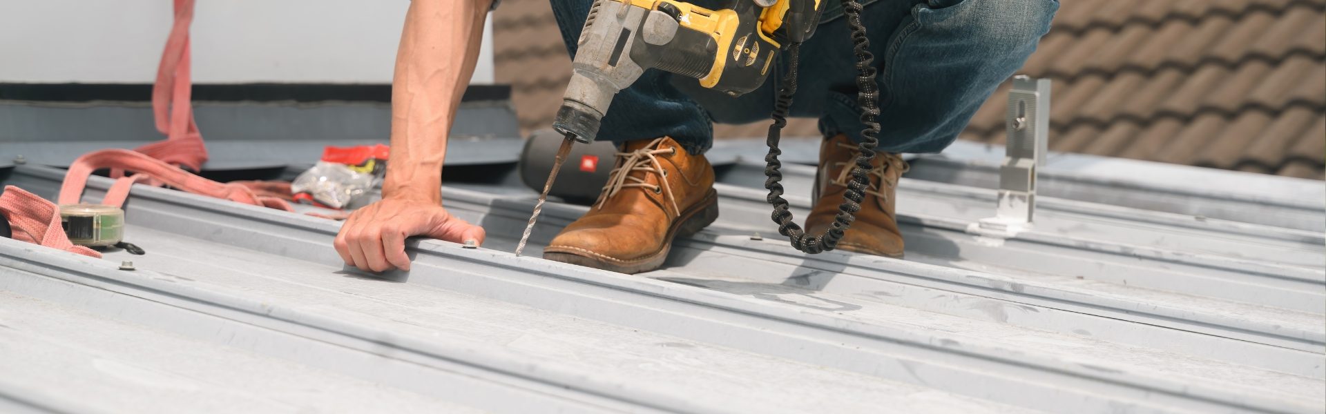 Metal roof leak repair in Westville